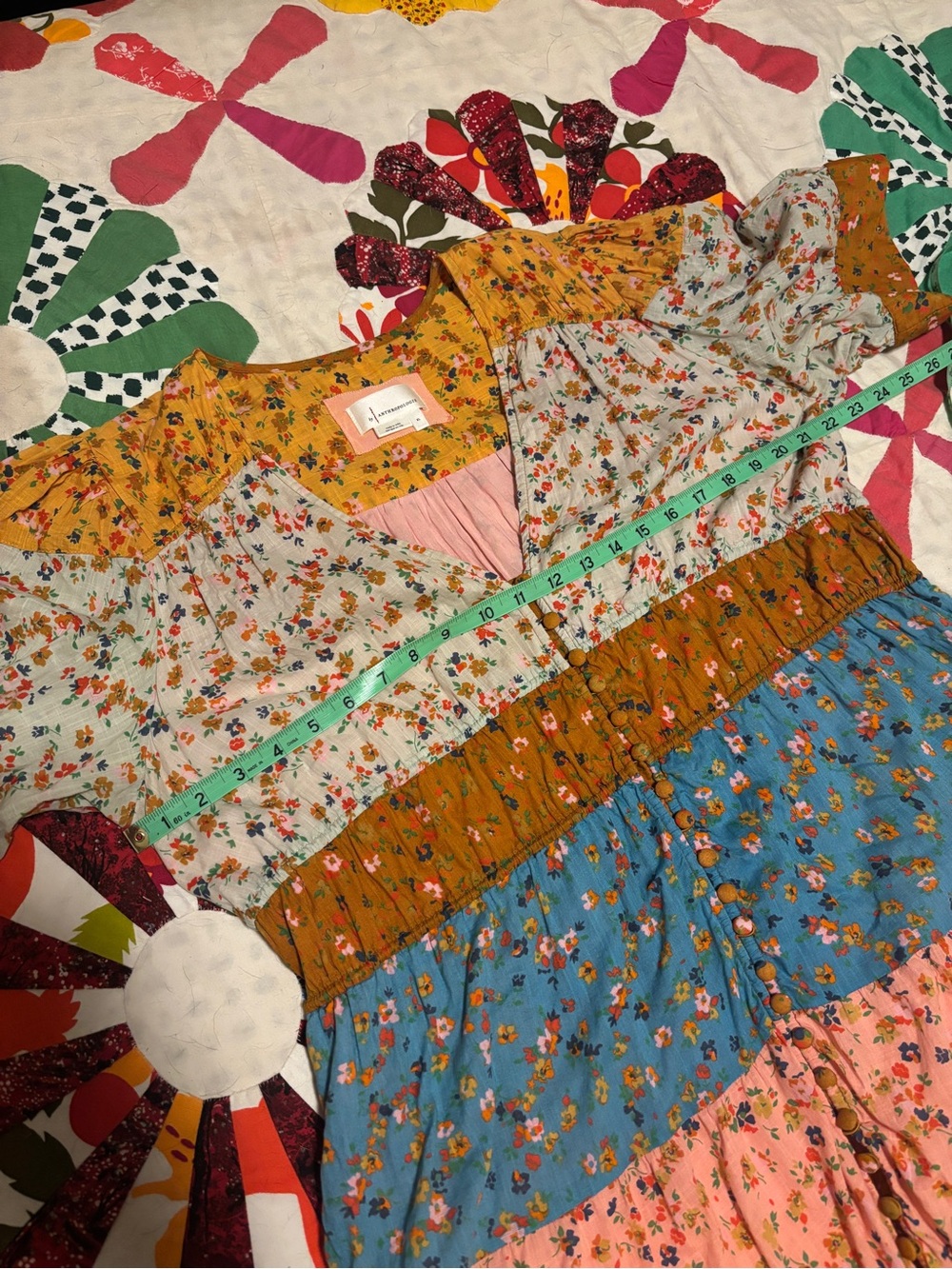 Anthropologie Tiered & True FLORAL Maxi Dress - Picture 9 of 10